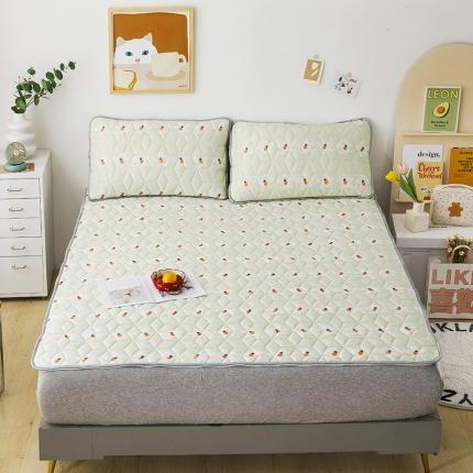 纽缦 2022新款凉感丝乳胶凉席卡通系列床单款 小菠萝