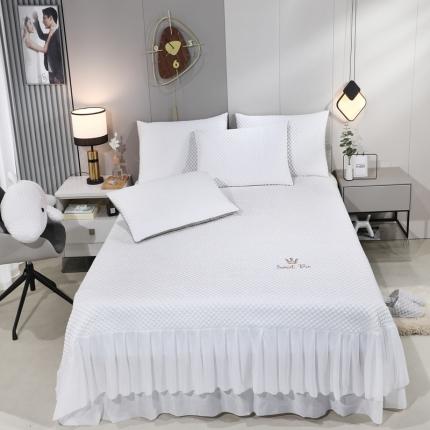 91家纺网 家纺一手货源 找家纺 （总）航途 2025新款凉感豆豆系列-凉感豆豆床裙