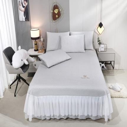 91家纺网 家纺一手货源 找家纺 （总）航途 2025新款凉感豆豆系列-凉感豆豆床裙