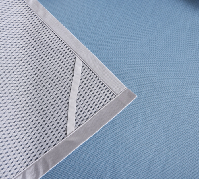 91家纺网 家纺一手货源 找家纺 爱港 2023新款学生宿舍冰藤丝套件冰丝凉席 水天蓝