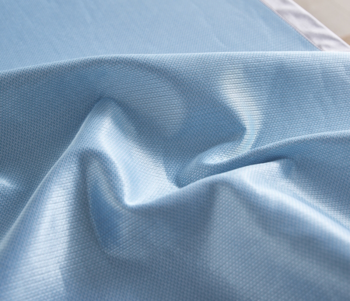 91家纺网 家纺一手货源 找家纺 爱港 2023新款学生宿舍冰藤丝套件冰丝凉席 水天蓝