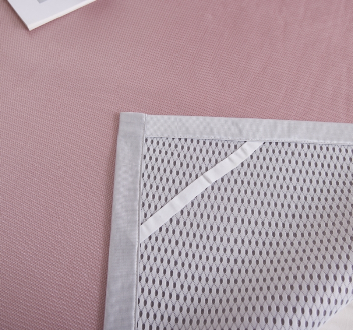 91家纺网 家纺一手货源 找家纺 爱港 2023新款学生宿舍冰藤丝套件冰丝凉席 胭脂粉