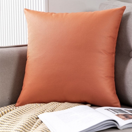 91家纺网 家纺一手货源 找家纺 爆款出口外贸跨境仿皮科技布纯色沙发抱枕套家具店靠垫