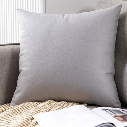 91家纺网 家纺一手货源 找家纺 爆款出口外贸跨境仿皮科技布纯色沙发抱枕套家具店靠垫