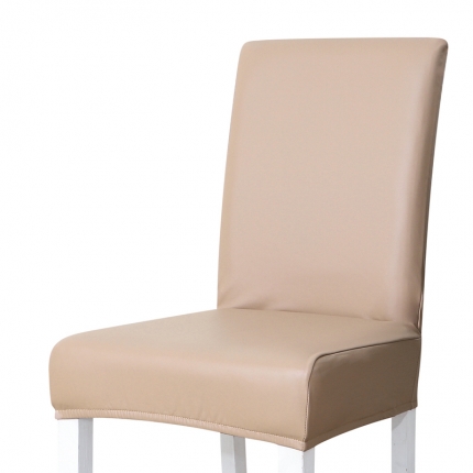 91家纺网 家纺一手货源 找家纺 弹力一体加厚纯色pu椅套 饭店酒店家用连体式椅子套