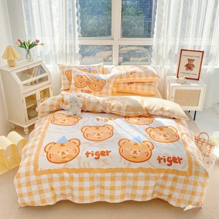 星期八 2022新款二次元水洗棉四件套 小老虎