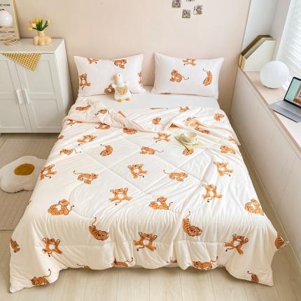 91家纺网 家纺一手货源 找家纺 星期八 2022新款针织棉小老虎夏被 跳跳虎