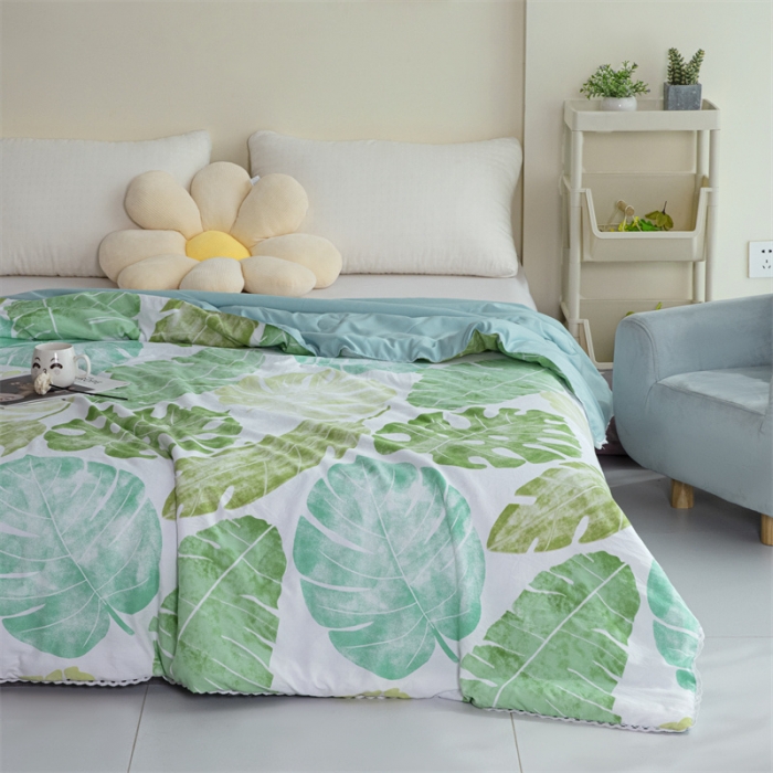 91家纺网 家纺一手货源 找家纺 畅销被业 2022水洗棉印花被夏被 郁金香