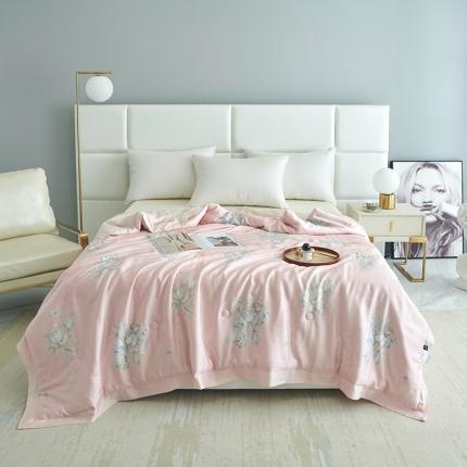 91家纺网 家纺一手货源 找家纺 时亿 2022新款80支天丝印花单夏被夏凉被空调被直播款 春泥