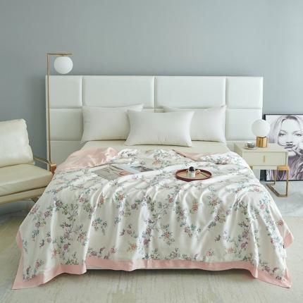 91家纺网 家纺一手货源 找家纺 时亿 2022新款80支天丝印花单夏被夏凉被空调被直播款 清浅