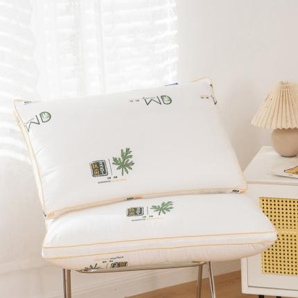 91家纺网 家纺一手货源 找家纺 其乐枕芯 2023新款艾草护颈枕48*74cm 白色