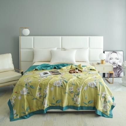 91家纺网 家纺一手货源 找家纺 时亿 2022新款80支天丝印花单夏被夏凉被空调被直播款 婉如初见