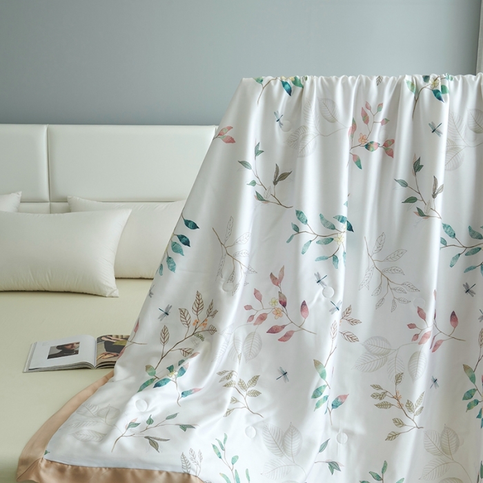 91家纺网 家纺一手货源 找家纺 时亿 2022新款80支天丝印花单夏被夏凉被空调被直播款 瑶妹