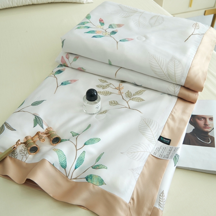 91家纺网 家纺一手货源 找家纺 时亿 2022新款80支天丝印花单夏被夏凉被空调被直播款 瑶妹