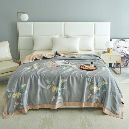 91家纺网 家纺一手货源 找家纺 时亿 2022新款80支天丝印花单夏被夏凉被空调被直播款 自清香