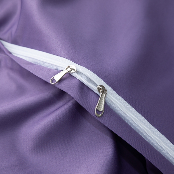 91家纺网 家纺一手货源 找家纺 眠帛家居 2022新款水洗天丝四件套蝶梦系列 蝶梦优雅紫