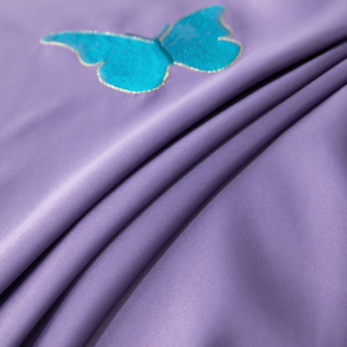 91家纺网 家纺一手货源 找家纺 眠帛家居 2022新款水洗天丝四件套蝶梦系列 蝶梦优雅紫