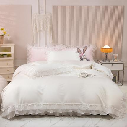 91家纺网 家纺一手货源 找家纺 （总）艾米家居 2025新款韩版水洗真丝四件套-淡雅