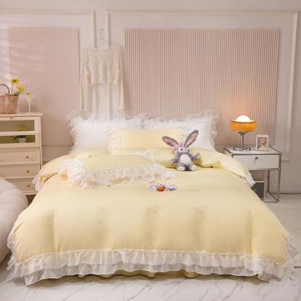 91家纺网 家纺一手货源 找家纺 （总）艾米家居 2025新款韩版水洗真丝四件套-淡雅