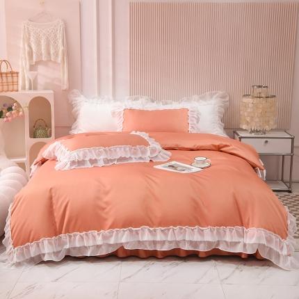 91家纺网 家纺一手货源 找家纺 （总）艾米家居 2025新款韩版水洗真丝四件套-淡雅