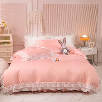 91家纺网 家纺一手货源 找家纺 （总）艾米家居 2025新款韩版水洗真丝四件套-淡雅