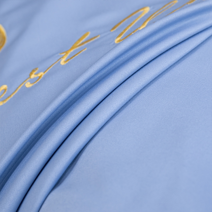 91家纺网 家纺一手货源 找家纺 眠帛家居  2022新款水洗天丝四件套元气熊系列 元气熊-蓝