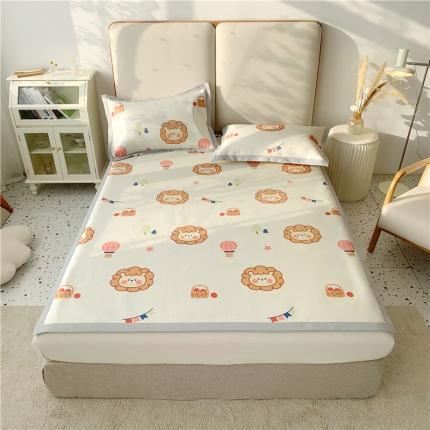 91家纺网 家纺一手货源 找家纺 （总）懒猫 2022新款大版印花600D加厚冰丝席