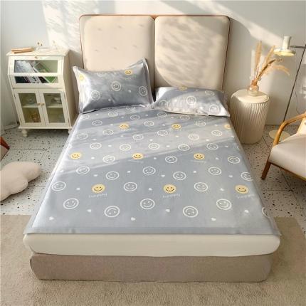 91家纺网 家纺一手货源 找家纺 （总）懒猫 2022新款大版印花600D加厚冰丝席