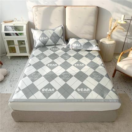 91家纺网 家纺一手货源 找家纺 （总）懒猫 2022新款大版印花600D加厚冰丝席