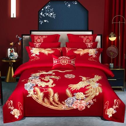 91家纺网 家纺一手货源 找家纺 （总）蒂爵 2022新款长绒棉婚庆四件套多件套