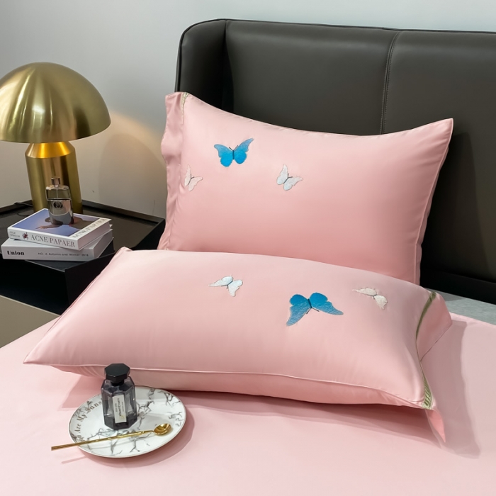 91家纺网 家纺一手货源 找家纺 (总) 眠帛家居  2022新款蝶梦刺绣夏被四件套