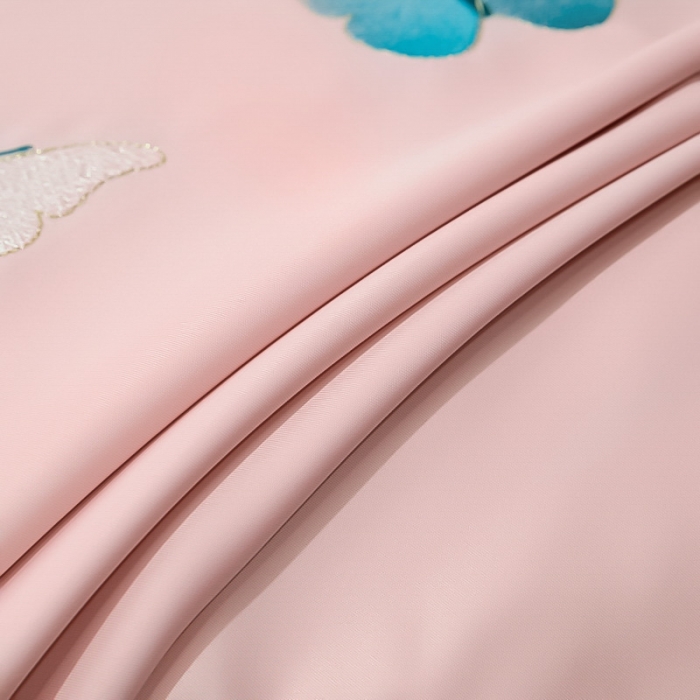 91家纺网 家纺一手货源 找家纺 眠帛家居  2022新款蝶梦刺绣夏被四件套 蝶梦豆沙