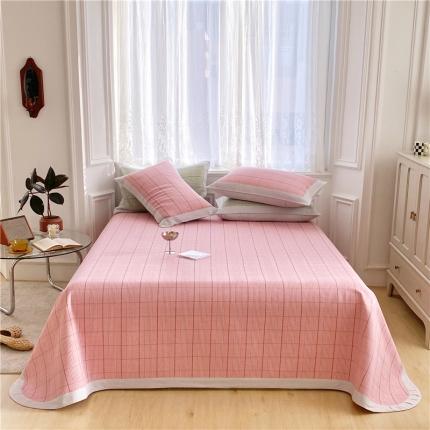 91家纺网 家纺一手货源 找家纺 （总）孑寐 2025新款日式纯棉全棉手工老粗布凉席三件套