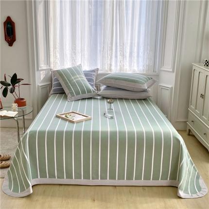 91家纺网 家纺一手货源 找家纺 （总）孑寐 2025新款日式纯棉全棉手工老粗布凉席三件套