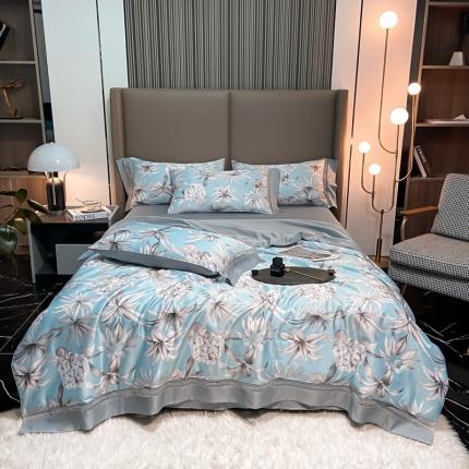 91家纺网 家纺一手货源 找家纺 (总) 2022新款 镂空水洗天丝夏被四件套