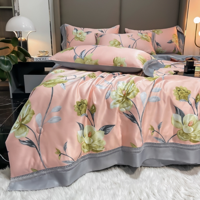 91家纺网 家纺一手货源 找家纺 (总) 2022新款 镂空水洗天丝夏被四件套