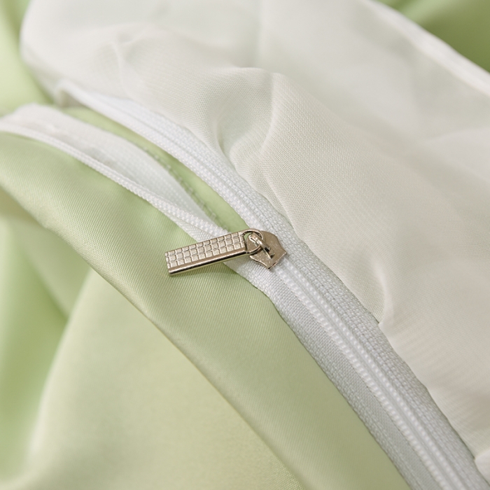 91家纺网 家纺一手货源 找家纺 艾米家居 2025新款韩版水洗真丝四件套-淡雅-薄荷绿