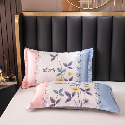 91家纺网 家纺一手货源 找家纺 (总) 新款大版冰丝枕套一对装