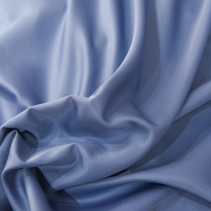 91家纺网 家纺一手货源 找家纺 艾米家居 2025新款韩版水洗真丝四件套-淡雅-宾利蓝