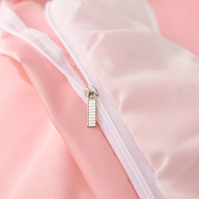 91家纺网 家纺一手货源 找家纺 艾米家居 2025新款韩版水洗真丝四件套-淡雅-豆沙