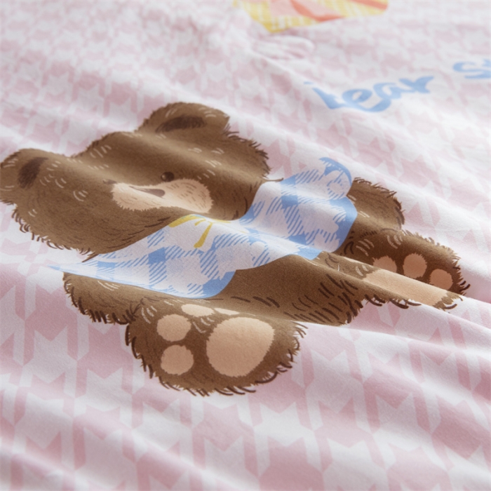 91家纺网 家纺一手货源 找家纺 畅销被业 2022水洗棉印花被夏被 抱抱熊