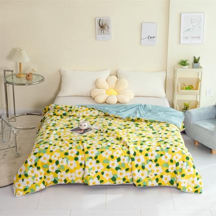 91家纺网 家纺一手货源 找家纺 畅销被业 2022水洗棉印花被夏被 春意