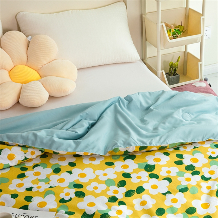 91家纺网 家纺一手货源 找家纺 畅销被业 2022水洗棉印花被夏被 春意