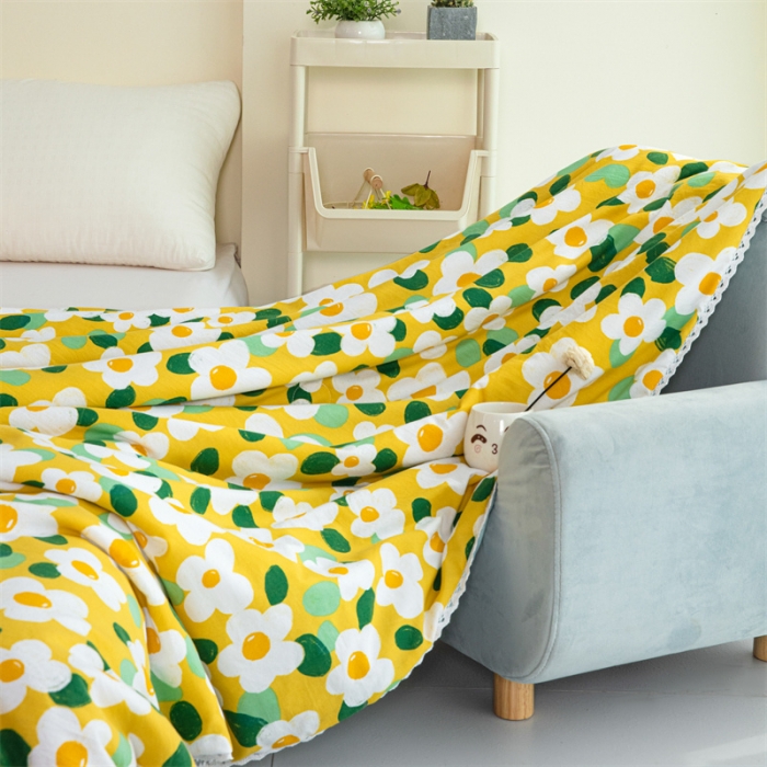 91家纺网 家纺一手货源 找家纺 畅销被业 2022水洗棉印花被夏被 春意