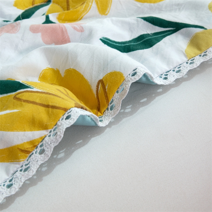 91家纺网 家纺一手货源 找家纺 畅销被业 2022水洗棉印花被夏被 小黄花
