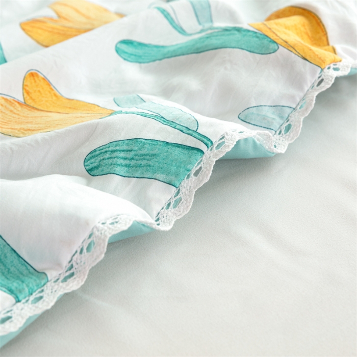 91家纺网 家纺一手货源 找家纺 畅销被业 2022水洗棉印花被夏被 郁金香