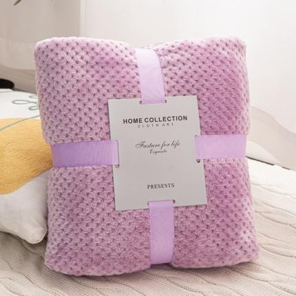 旭帅 2022新款菠萝格毛毯贝贝绒盖毯空调毯沙发巾 藕粉色