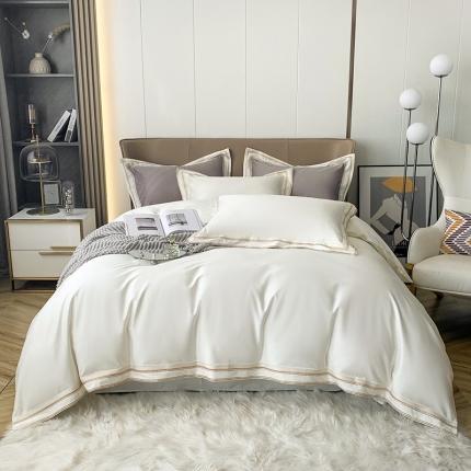 91家纺网 家纺一手货源 找家纺 淼铭 秋冬新品澳棉工艺四件套-缪思 缪思-贵族白