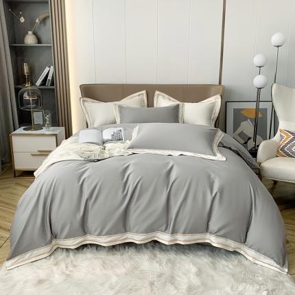 91家纺网 家纺一手货源 找家纺 淼铭 秋冬新品澳棉工艺四件套-缪思 缪思-岩山灰