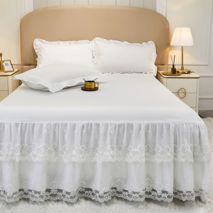 91家纺网 家纺一手货源 找家纺 总-乐朵2022新品  22-6 珍妮 绣花 蕾丝床裙